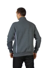 Füme fermuarlı sweatshirt – iş ortamında kullanıma uygun personel giyim modeli