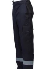 Lacivert gabardin reflektörlü pantolon – iş güvenliği ve konfor bir arada
