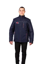 Lacivert SoftShell mont – su geçirmez ve dayanıklı tasarım