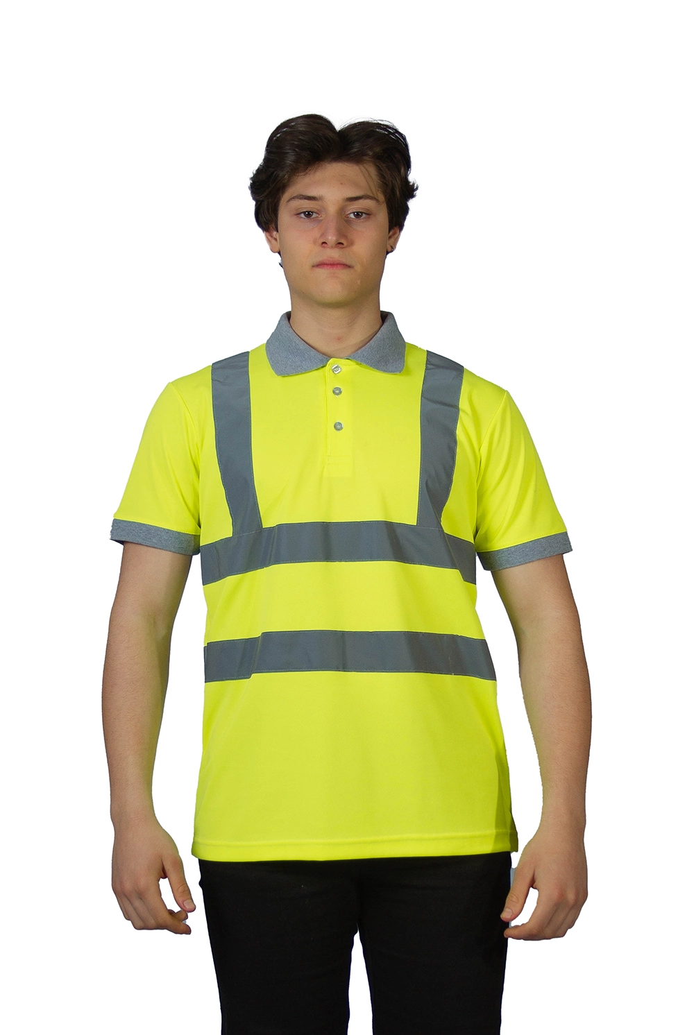 Yeşil Polo Yaka Reflektörlü tişört Yeşil Polo Yaka Reflektörlü tişört