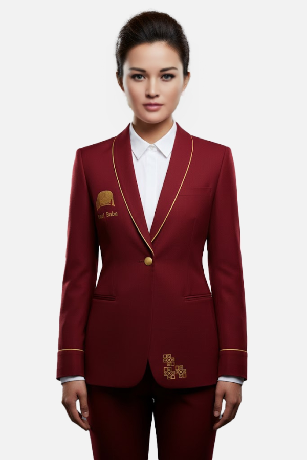 Biye Detaylı Resepsiyon Takımı Bordo PRS16324
