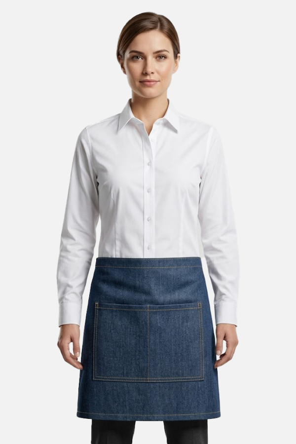 Denim Kot Garson Önlüğü Sade