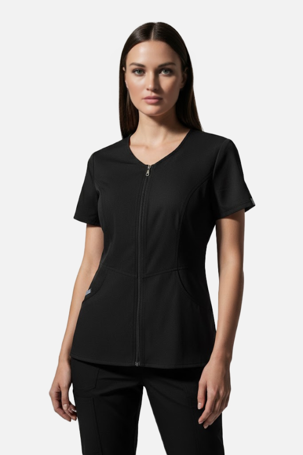 Fermuarlı Modern Scrubs Siyah PRS13500