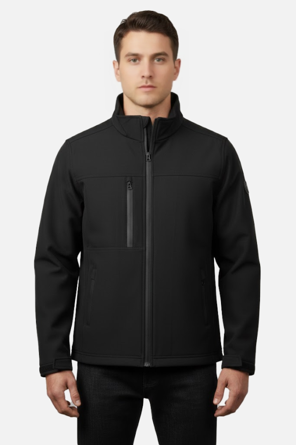 Fermuarlı Softshell İş Montu Siyah PRS22211