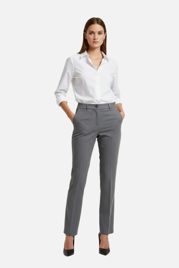 Gabardin Slim Fit Kafe Pantolonu Gri