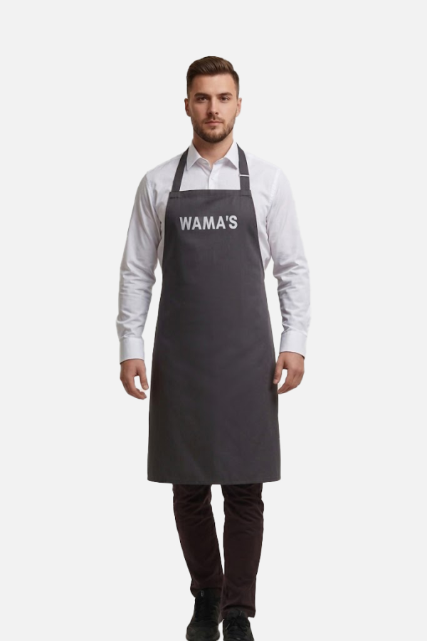 Gri Kanvas Barista Önlüğü