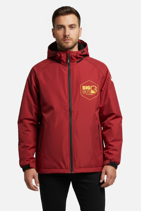 Kapüşonlu Şişme İş Montu Kırmızı PRS23207
