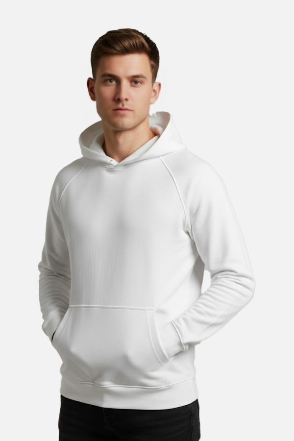 Beyaz Kapüşonlu Sweatshirt - PRS2856