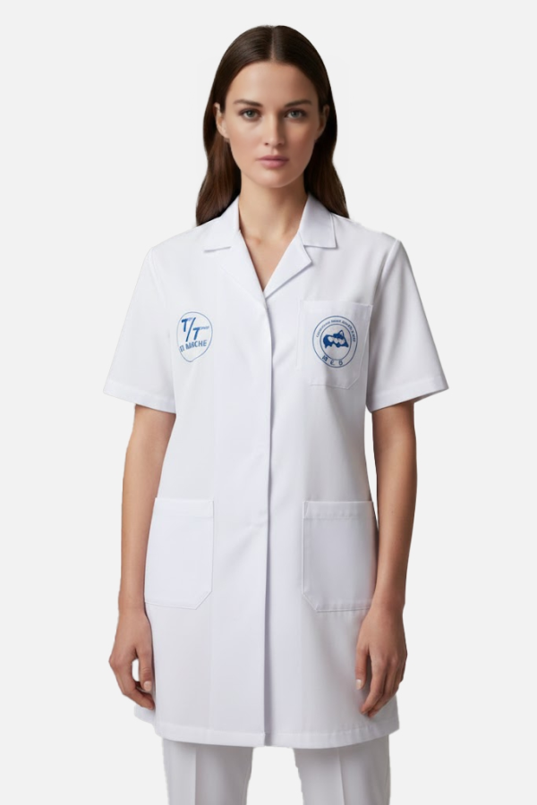 Modern Klasik Yaka Doktor Önlüğü Beyaz PRS15800