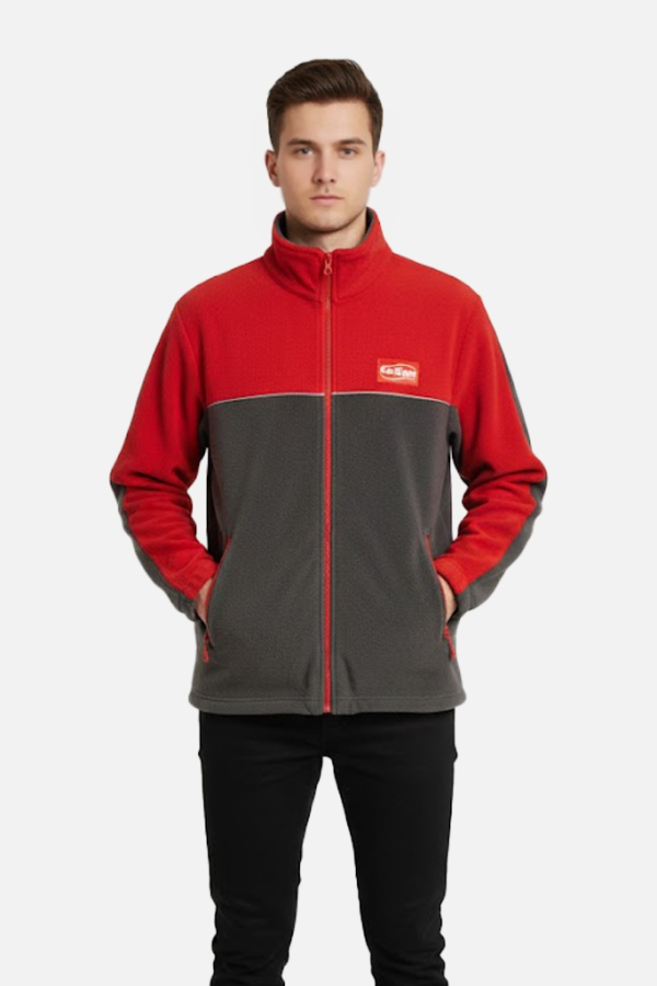 Polar Mont Gri Kırmızı Parçalı - prs3506