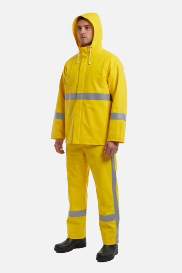 Reflektörlü Yağmurluk Takım Sarı PRS21103