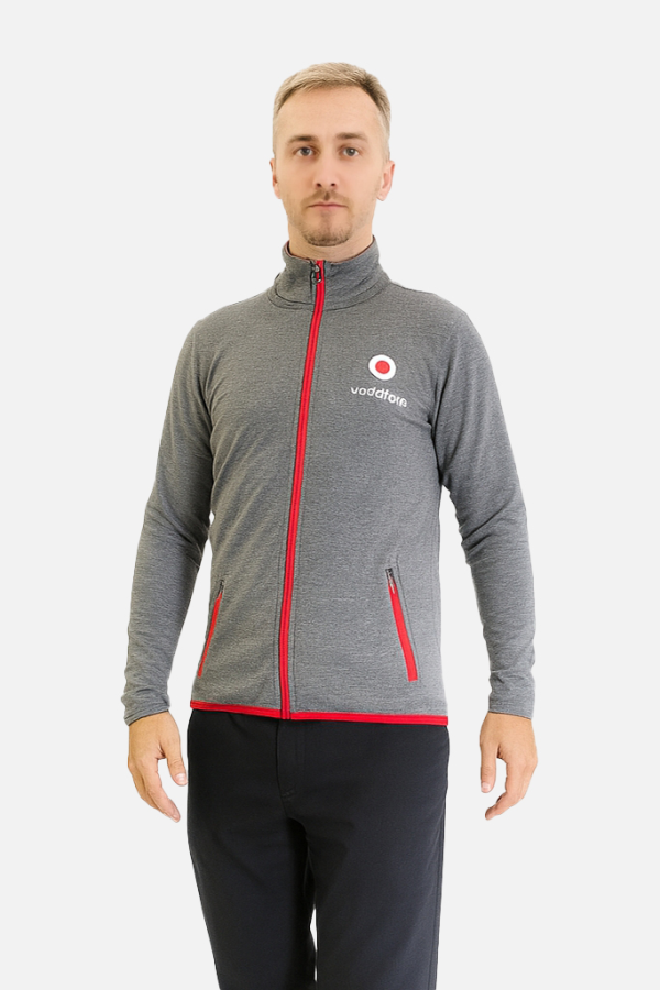 Tam Fermuarlı Sweatshirt Gri - prs2901