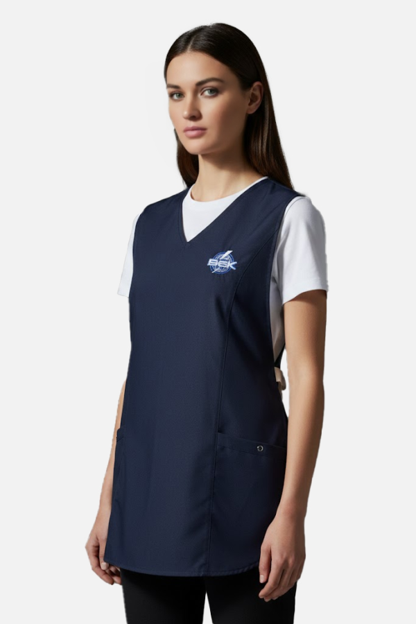 V Yaka Modern Temizlik Jilesi Lacivert PRS13515