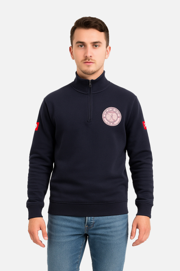 Yarım Fermuar Sweatshirt Lacivert PRS2801